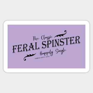 Feral Spinster - Black Sticker